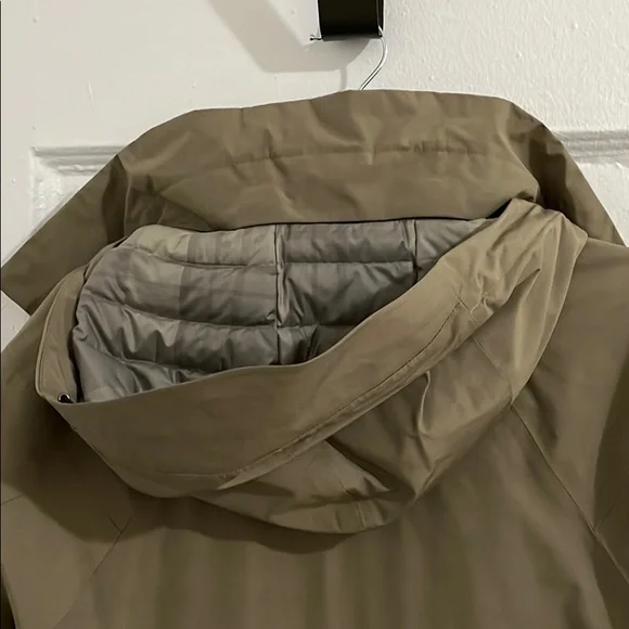 NAU Copenhagen hooded down trench coat - Khaki - Picture 6 of 7